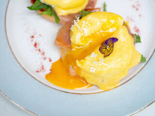 Eggs Benedict on a plate