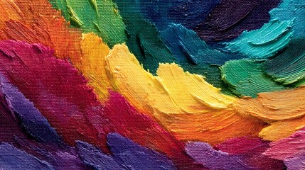Abstract colorful oil paint strokes high resolution image