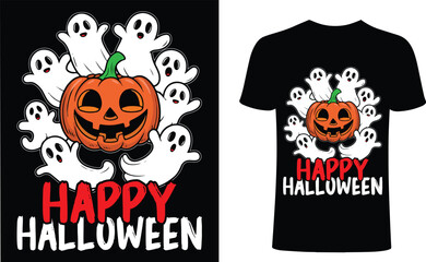 Happy Halloween T-Shirt Design Halloween T-Shirt Vector Spooky Halloween Shirt Design