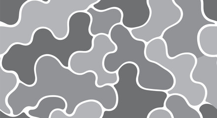 Abstract Gray Camouflage Pattern – Modern Monochrome Camo Design
