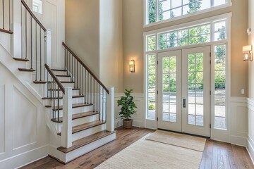 Scandinavian interior design of modern living room, home, Generative AI