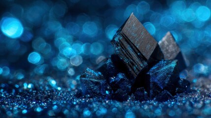 Iridescent tooth enamel with diamond-like cracks, glowing under blue light for durability.