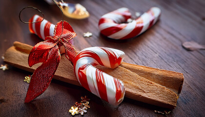 broken candy cane delight festive nail art holiday treats wooden charm