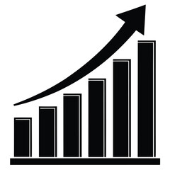 A 3D bar graph with an upward arrow illustrates the success of a business's financial growth