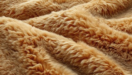 Close-up view of a textured faux fur fabric.