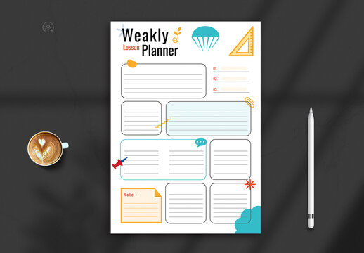 Weekly Lesson Planner Layout