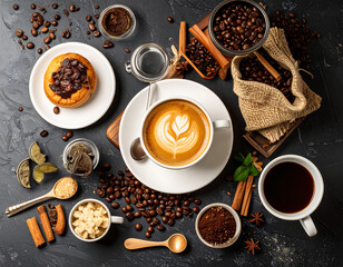 テーブルの上のコーヒー