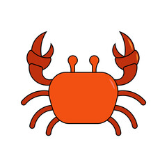 Crab colors icon on white background