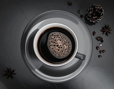 テーブルの上のコーヒー
