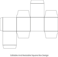 Square Printable Dieline Design