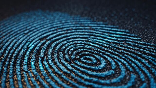 4k video of a biometric fingerprint.