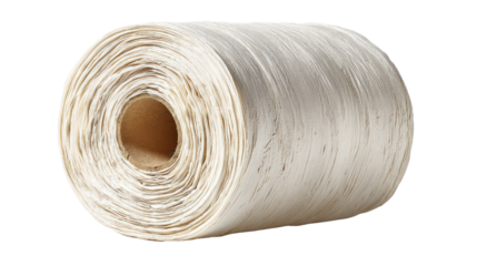 Rolled industrial tissue with visible core and layers background isolated on a Transparent background, PNG file.