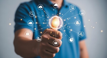 Exploring digital security fingerprint authentication and cloud data with finger scanning access control