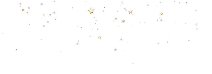 Elegant background with gold and silver stars, perfect for holidays.