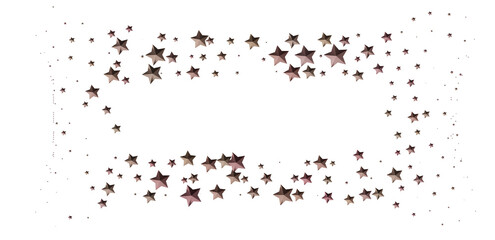 Beautiful frame of scattered stars, perfect for backgrounds, invitations, or celebrations.