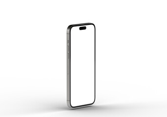 High-quality image of a modern smartphone with a blank screen, perfect for app presentations or website mockups.