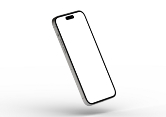 High-quality stock photo of a modern smartphone with a blank screen, perfect for app presentations or website mockups.