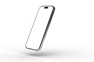 High-quality image of a modern smartphone with a blank screen, perfect for app presentations or website mockups.