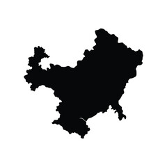 Fototapeta premium Detailed silhouette image of the Province of ������������������vila 