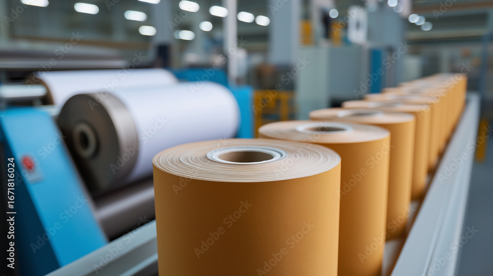 Poster a sustainable packaging printing operation uses water based inks and recyclable cardboard substrates