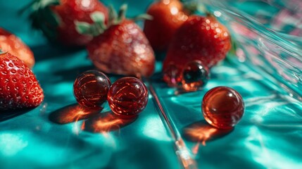 Fruit styled photography lifestyle fresh inspiration balance harmony decorative composition cultural aesthetics creativity modern artistic strawberries water design