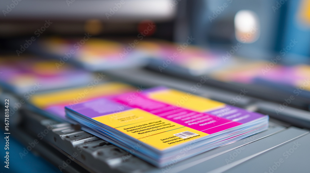 Poster a variable data printing system creates a personalized direct mail campaign. each piece coming off t