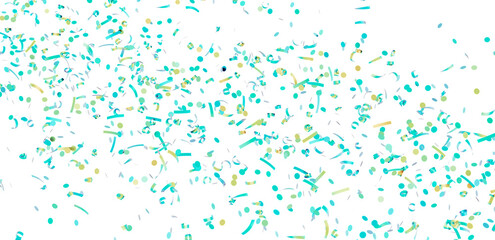 Festive background with teal and gold confetti. Perfect for celebrations, parties, and events.