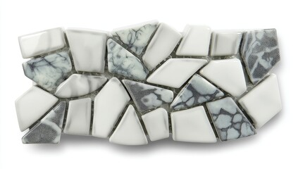 Decorative mosaic tile in a broken stone pattern.