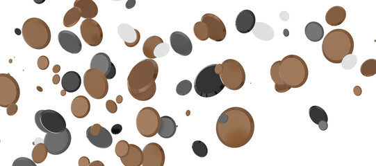 Radiant Festivity: Spectacular 3D Illustration Showcasing Radiating gold Confetti
