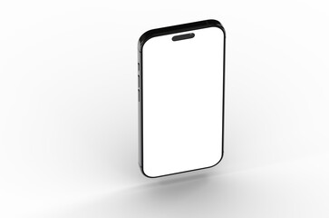 High-quality image of a modern smartphone with a blank screen, perfect for app presentations or website mockups.