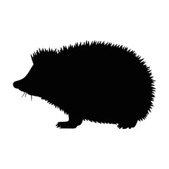 Hedgehog Silhouette Vector Illustration © Hikmat Studios