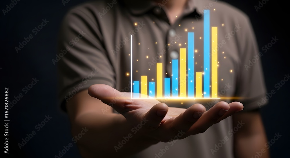 Poster understanding market trends and growth opportunities with data analysis and visualization