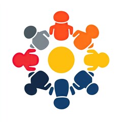 Circle of diverse people holding hands