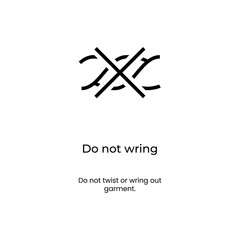 Do not wring fabric illustration