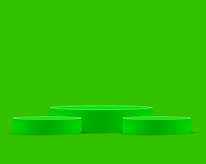 Vivid Green Podium Display Stage Background