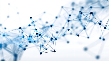 Abstract digital connections and network structures,  network of nodes and connections