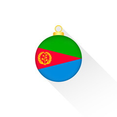 Naklejka premium Eritrea National Flag Christmas Decoration.
