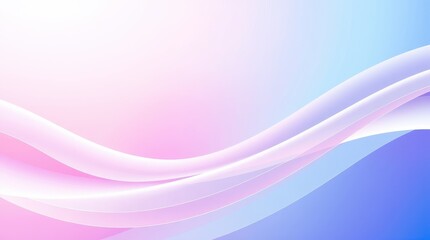 Abstract Pink And Blue Gradient Background With Curved White Lines Ideal For Digital Design