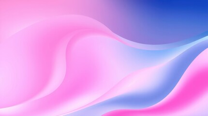 Abstract Pink And Blue Gradient Background With Curved White Lines Ideal For Digital Design