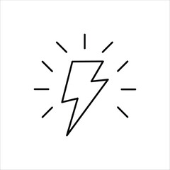 power icons. simple line vector