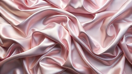 Obraz premium Glossy Pastel Satin Fabric in Soft Pink Luxury Te