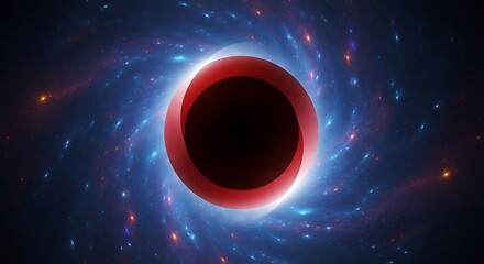 Cosmic vortex: Abstract black hole art with swirling stardust nebula