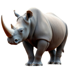 Fototapeta premium rhino with transparent background PNG and JPEG image 