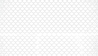 Fototapeta premium Seamless pattern of overlapping, light-grey scales on a white background