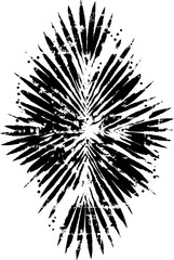 Obraz premium High contrast black and white tribal stencil design for art and urban decor