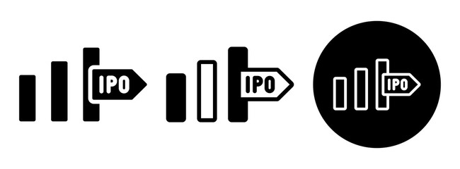 Fototapeta premium Ipo Icon Collection Glyph & Mixed Style