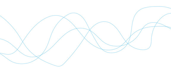 Abstract blue lines on white background