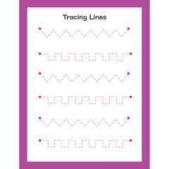 Tracing activity worksheet for kids page 06