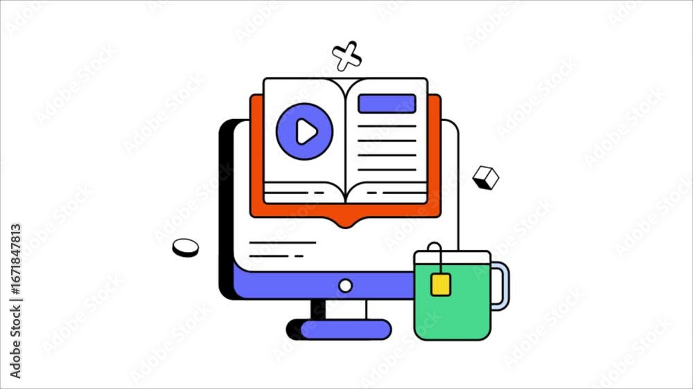 Poster e book animated mp4 file