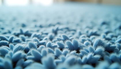 Obraz premium Blue carpet texture interior design home decor. Carpet sales store promotion highlighting carpet cleaning floor maintenance. Dust mite control allergy prevention healthier living.